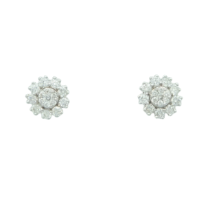 18ct White Gold Diamond Earrings