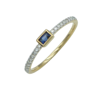 9ct Gold Sapphire and Diamond Ring