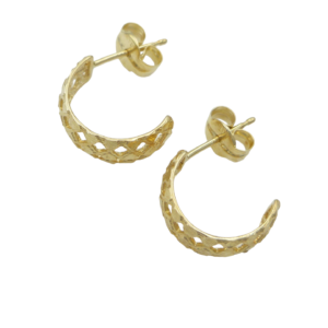 9ct Gold Half Hoop Earrings