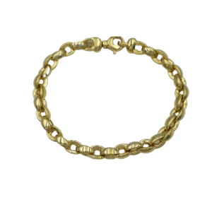9ct Gold Oval Belcher Bracelet