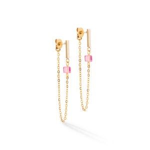 Coeur De Lion Pink & Gold Earrings