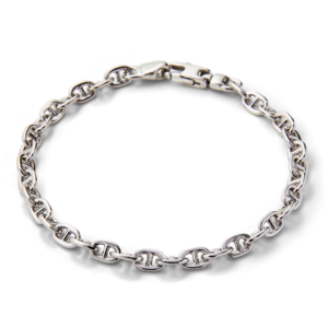 Silver Rolo X-Bar Bracelet