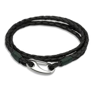 Unique & Co Black Leather Bracelet