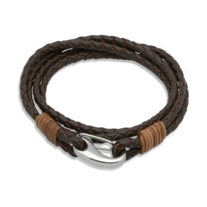 Unique & Co Brown Leather Bracelet