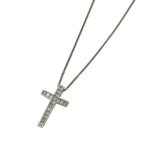 18ct White Gold 0.50ct Diamond Cross