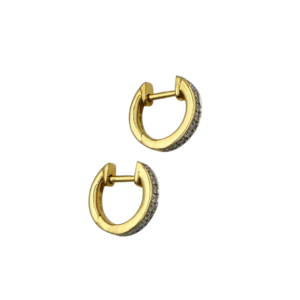 18ct Gold Diamond Hoop Earrings