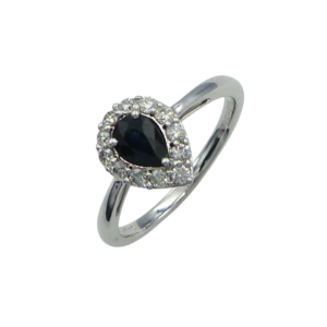 18ct White Gold Sapphire and Diamond Ring