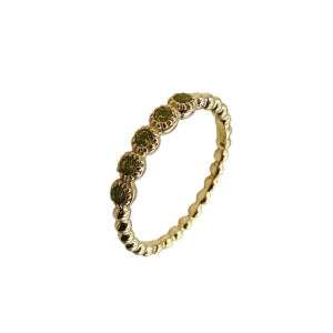 9ct Gold Peridot 5 Stone Ring