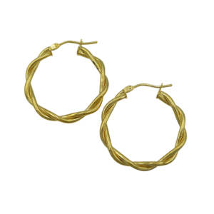 9ct Gold Double Tube Hoop Earrings