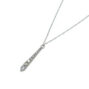 9ct White Gold Diamond Necklace