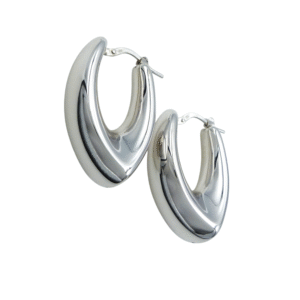 Silver Plain Hoop Earrings