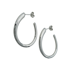 Silver Plain Hoop Earrings