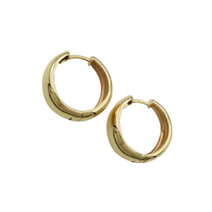 9ct Gold Hinged Band Hoop Earrings