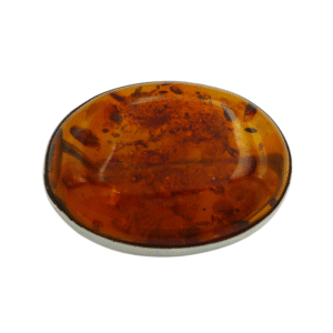 Silver Amber Brooch