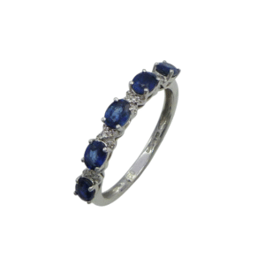 18ct White Gold Sapphire and Diamond Ring
