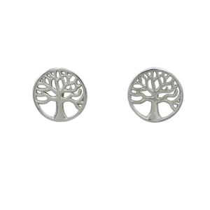 Silver M.O.P. Tree of Life Stud Earrings