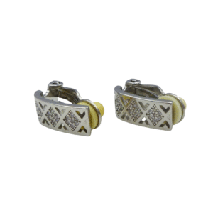 Silver CZ Clip-On Earrings