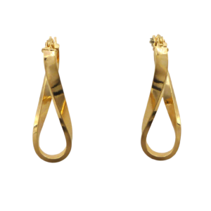 9ct Gold Twist Drop Earrings