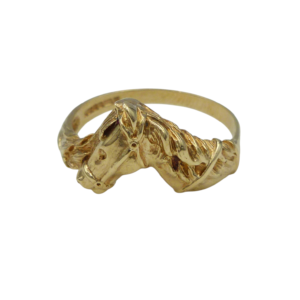 9ct Gold Horses Head Ring