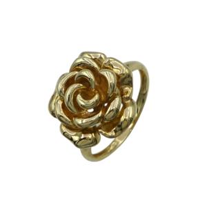 9ct Gold Rose Head Ring
