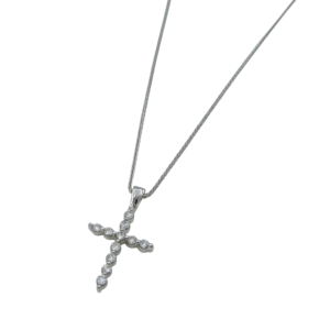 18ct White Gold 0.25ct Diamond Cross