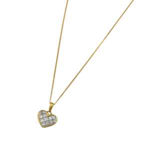18ct Yellow Gold Diamond Pendant