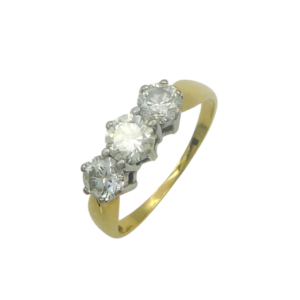 18ct Gold 1.0ct 3 Stone Diamond Ring