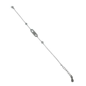 Silver Floating CZ Bracelet