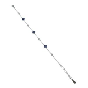 Silver CZ & Sapphire Bracelet