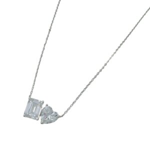 Silver 2 CZ Necklace