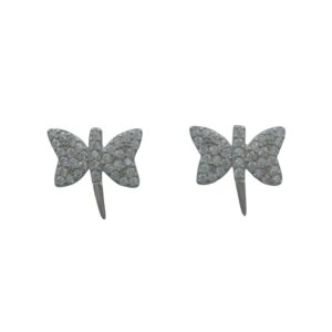 Silver CZ Stud Earrings