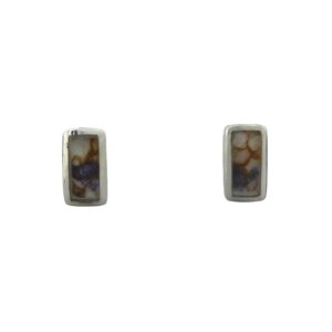 Silver Blue John Stud Earrings
