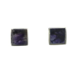 Silver Blue John Stud Earrings