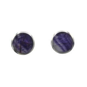 Silver Blue John Stud Earrings