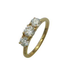 18ct Gold 3 Stone Diamond Ring