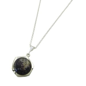 Silver Blue John Pendant with Silver Chain