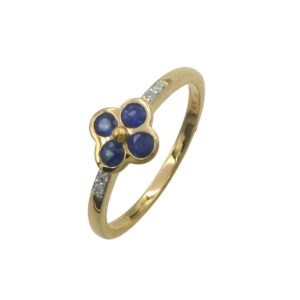 14ct Gold Sapphire and Diamond Dress Ring