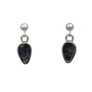 Silver Blue John Tear Drop Earrings