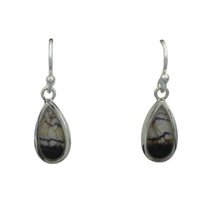 Silver Blue John Earrings