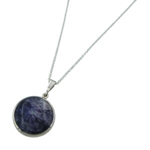 Silver Blue John Pendant