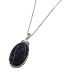Silver Blue John Pendant