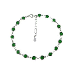 Silver Emerald Bracelet