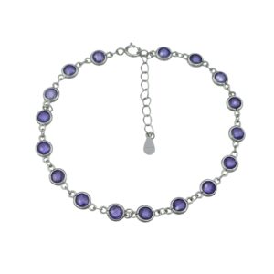 Silver Amethyst Bracelet