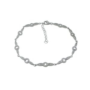 Silver CZ Fancy Bracelet