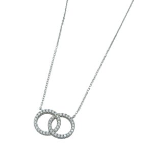Silver CZ Circles Pendant