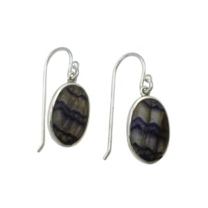 Silver Blue John Earrings