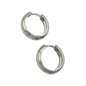 Silver Round Hoop Earrings